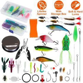 383Pcs Fishing Lures Tackle Box Bass Fishing Animated Lure Crankbaits