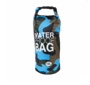 Camouflage waterproof bucket bag beach bag waterproof bucket bag outdoor drifting waterproof bag waterproof bag (Option: Light Blue-15L)